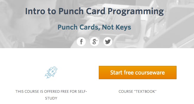 Udacity — Intro to Punch Card Programming