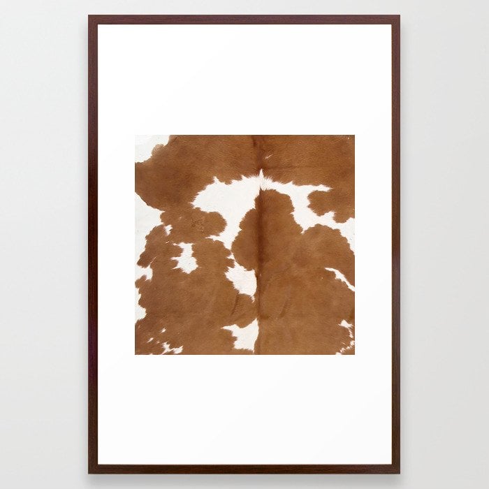 Cowhide Framed Art Print