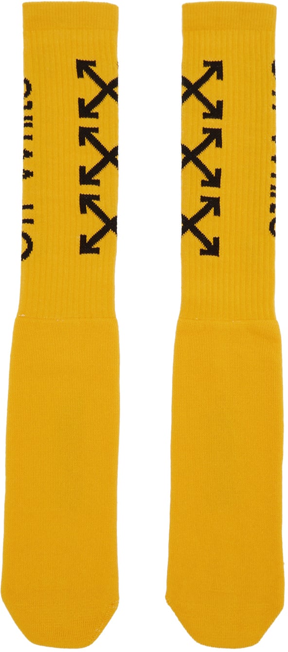 Off-White Yellow Carry Arrows Socks