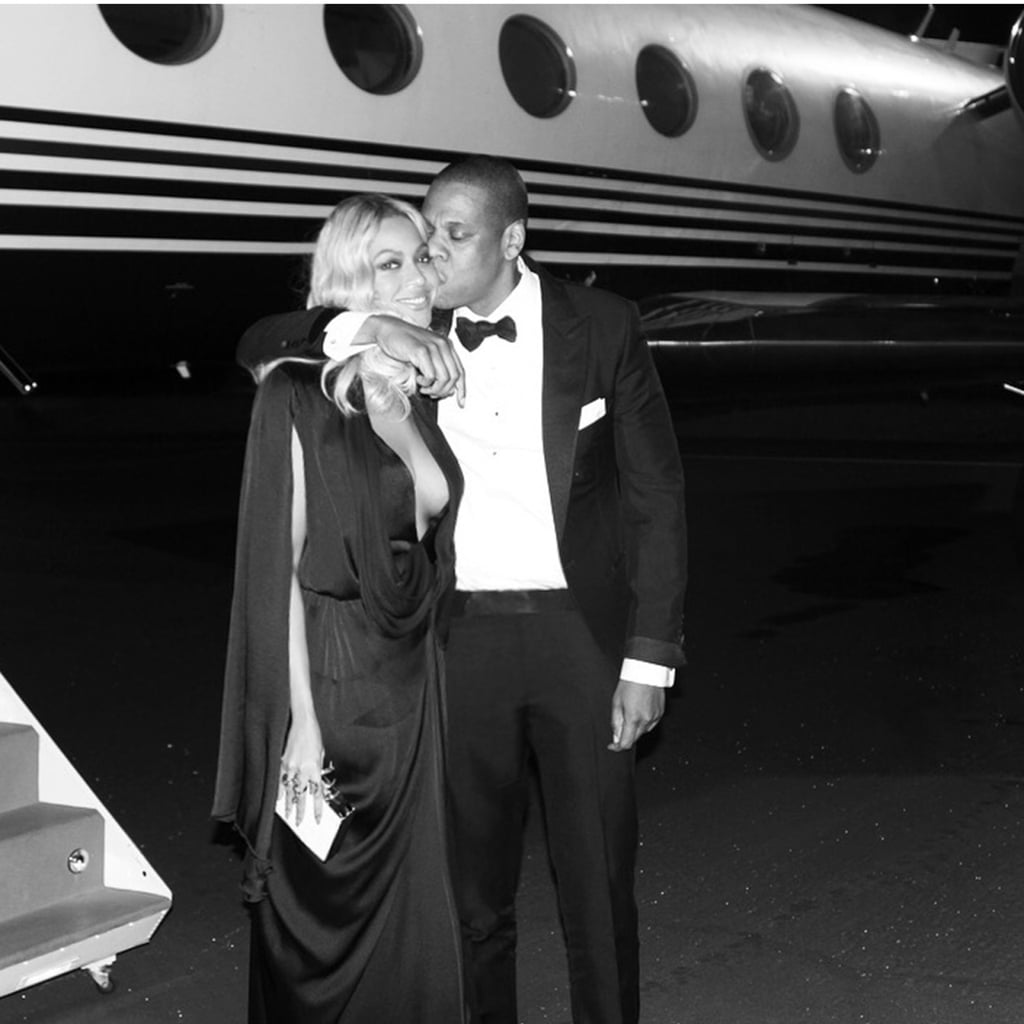 Jay Z planted a kiss on his wife during a night out in Las Vegas in November 2015.