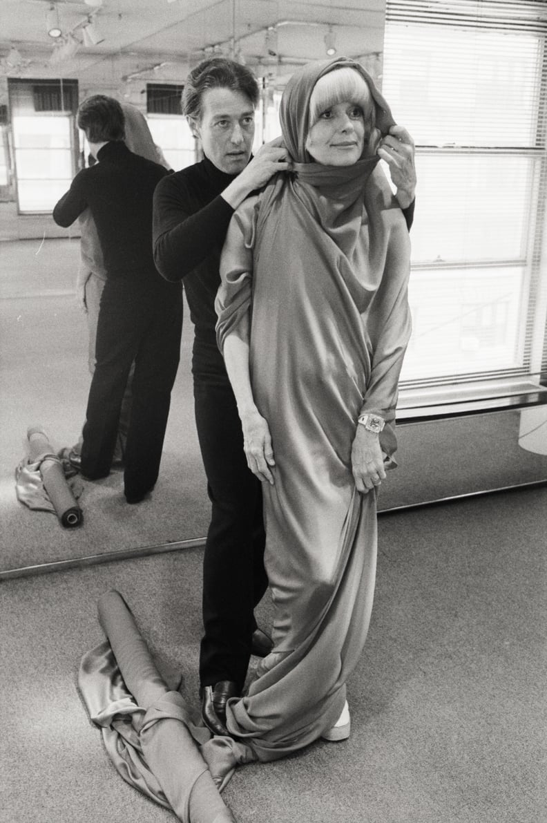 Halston and Carol Channing in 1977