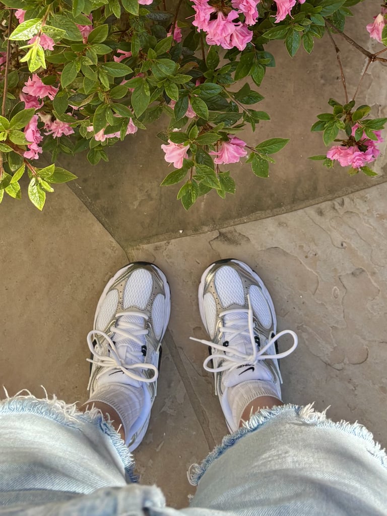 Nike V5 RNR Sneaker ($95) 
A good pair of sneakers is an absolute must to walk up San Francisco's famous hills. These classic Nikes in white/black/grey metallic are super cushy and also look a little more elevated, thanks to the silver detailing.