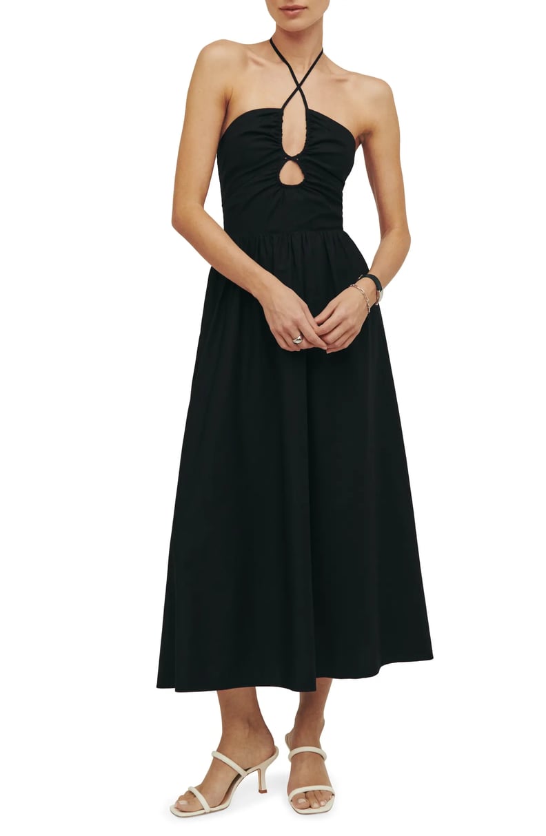 Reformation Stassie Halter Neck Midi Dress