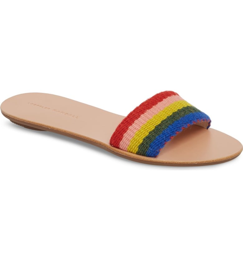Loeffler Randall Stella Woven Slide Sandals 14 Rainbow Shoes