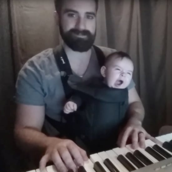Bearded Dad Puts Baby to Sleep by Playing Lullaby on Piano
