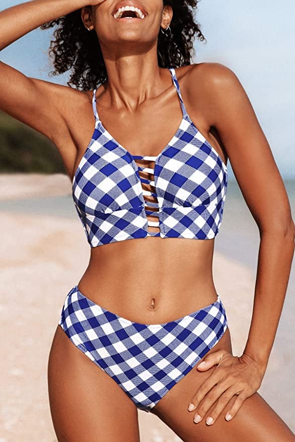 CUPSHE Women’s Lace Up Strappy Bikini