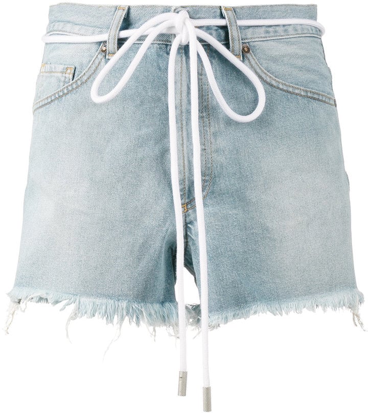 Off-White Drawstring Denim Shorts