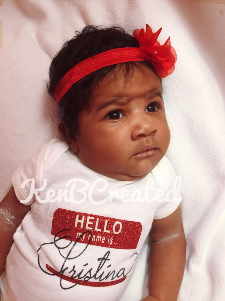 "Hello My Name Is . . ." Sticker Onesie