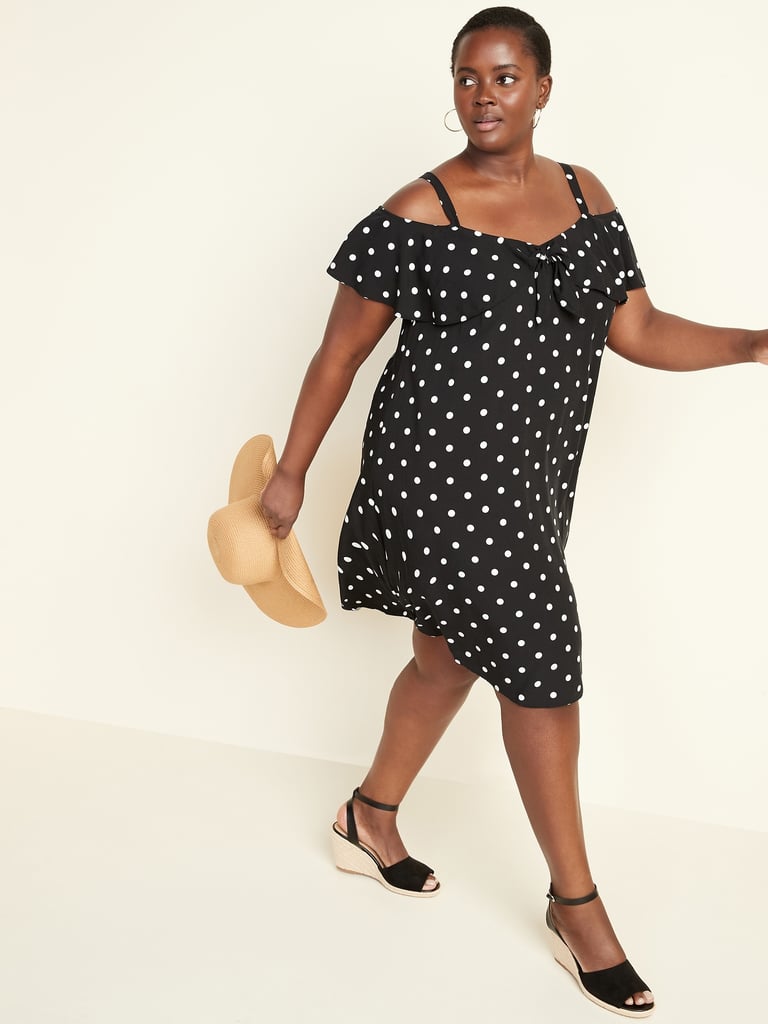 Old Navy Printed Cold-Shoulder Plus-Size Cami Swing Dress