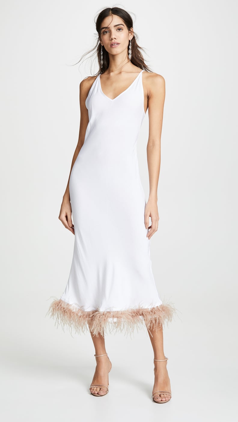 Sleeper White Viscose Slip Dress