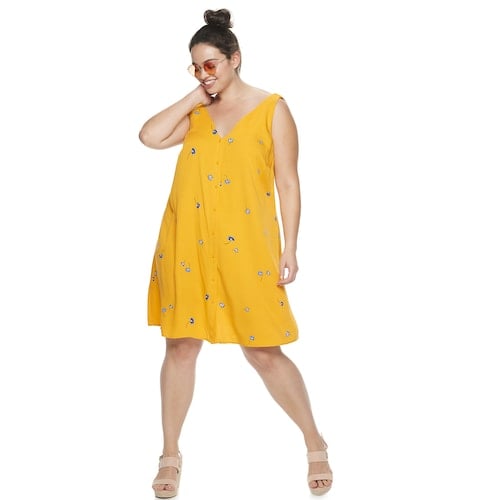 POPSUGAR Plus Size Button-Front Dress