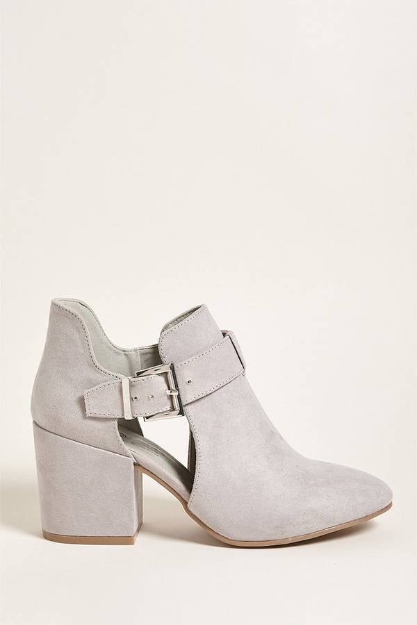 Forever 21 Cutout Buckle-Strap Booties