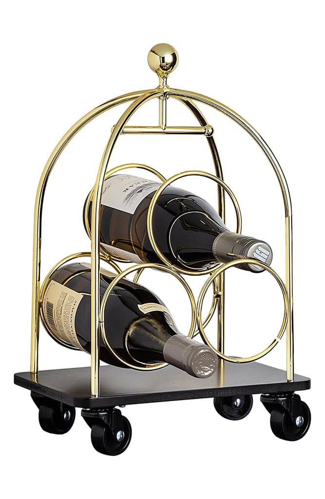 Godinger 3-Bottle Luggage Cart Wine Rack