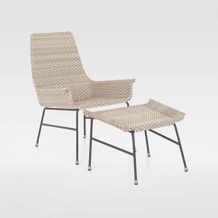 Woven Outdoor Lounge Chair | Affordable Midcentury Modern Outdoor