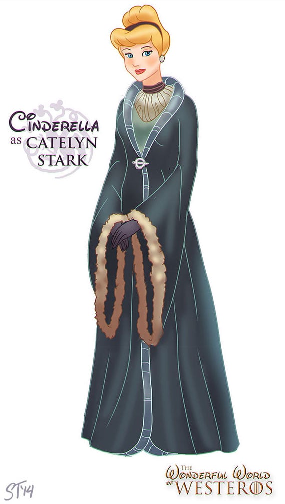 Cinderella As Catelyn Stark Disney Princesses As Game Of
