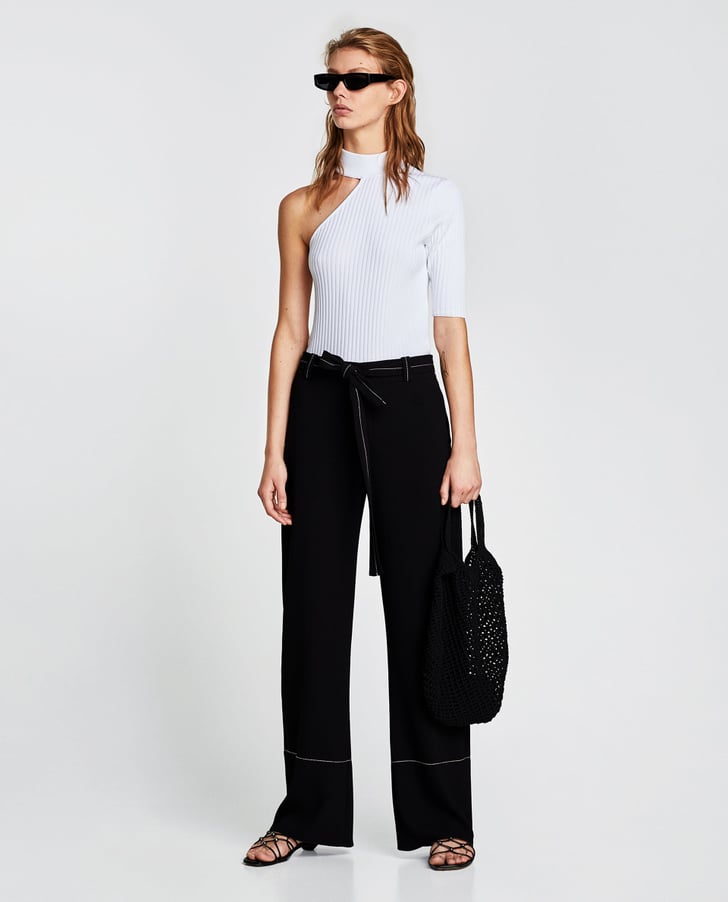 Zara top asymmetric sweater