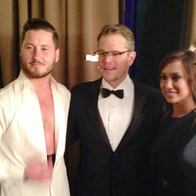Matt Damon posed for photos with Dancing With the Stars' Cheryl Burke and Val Chmerkovskiy before their performance at the UNICEF Ball.
Source: Instagram user cherylburke