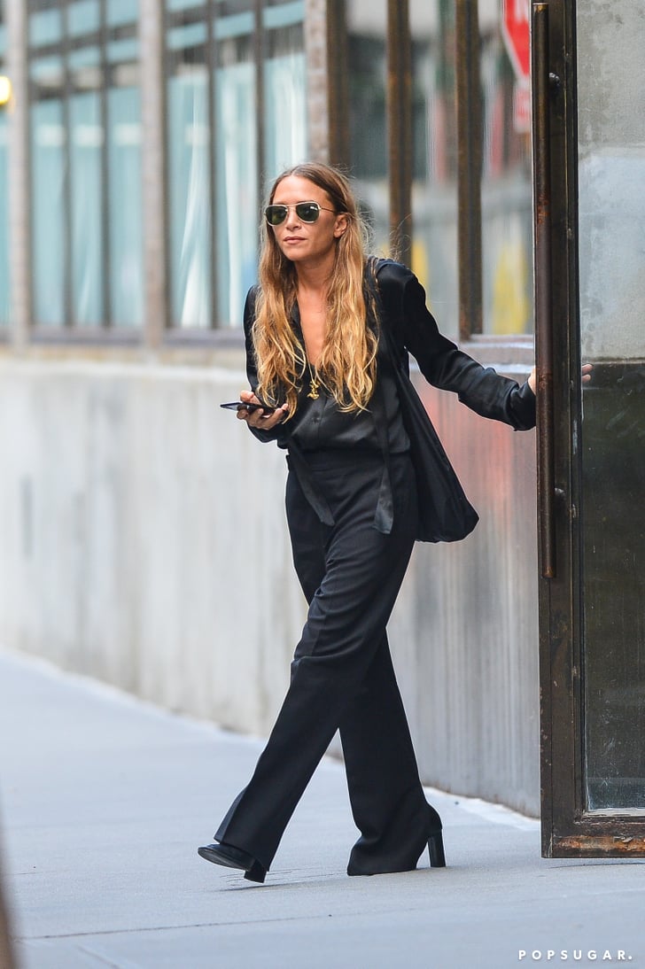 Mary-Kate Olsen Black Suit 2018