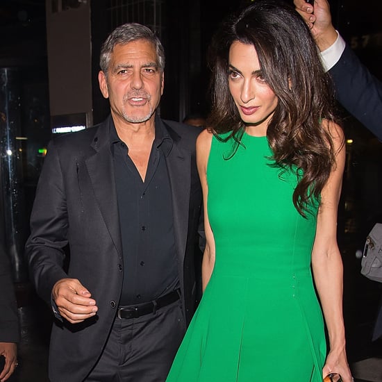 Amal Clooney Wearing Green Versace Dress