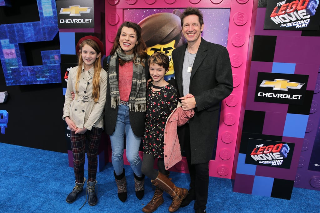 Pictured: Milla Jovovich, Paul W. S. Anderson, and daughters, Ever and Dashiel