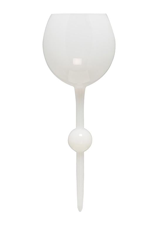 White Acrylic Floating Wine Glass