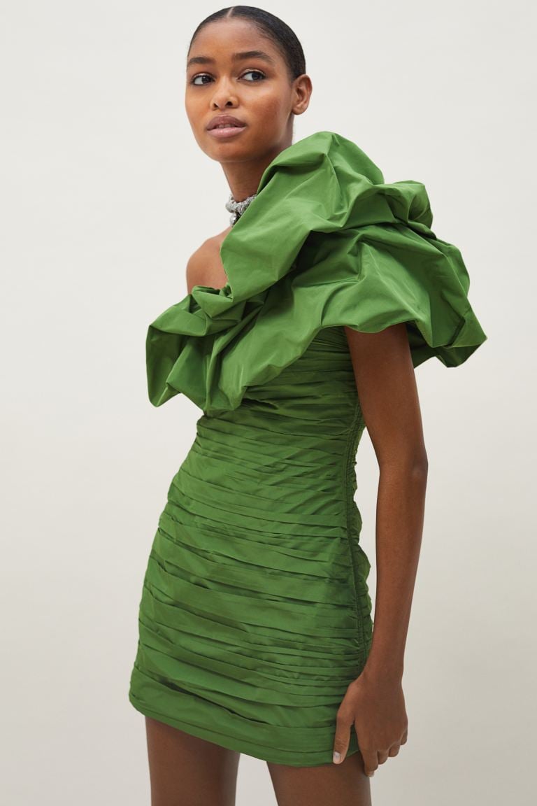 H M Draped One Shoulder Dress 25 Stylish and Affordable Dresses