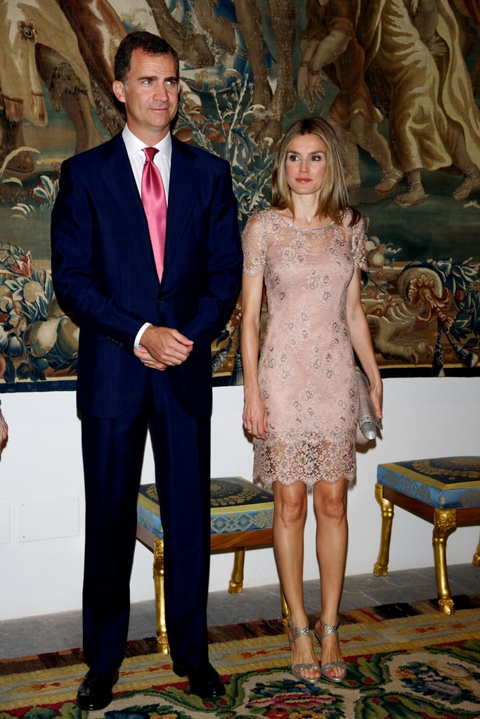 When She Wore a Blush Lace Gown