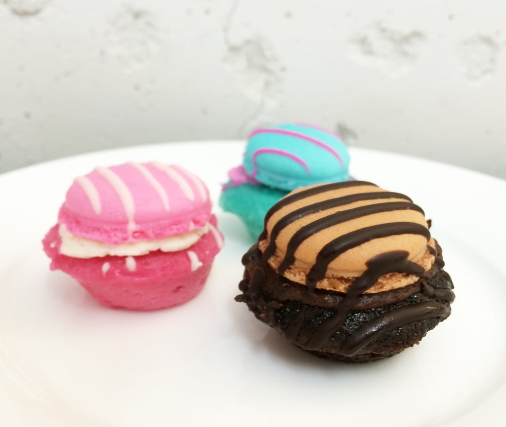 They're bite-size, so cupcarons are a great sweet snack. They're bite-size, so cupcarons are a great sweet snack.