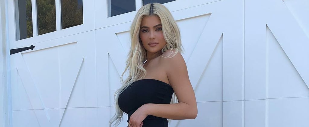 Kylie Jenner Black Dress With Dad Sneakers August 2018
