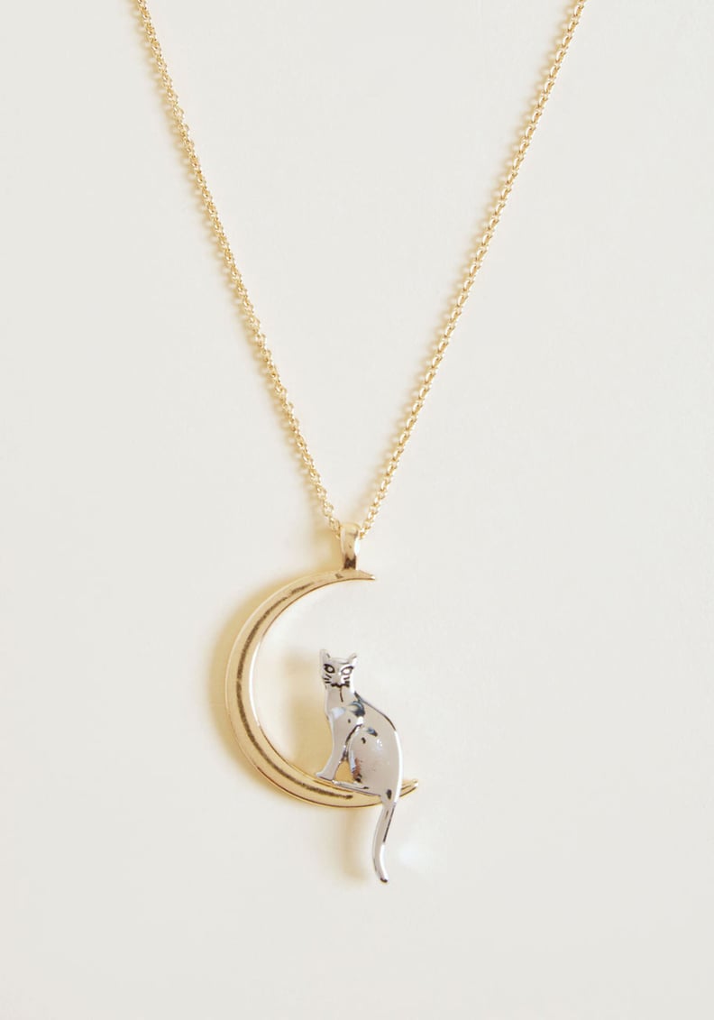 Meow at the Moon Pendant Necklace