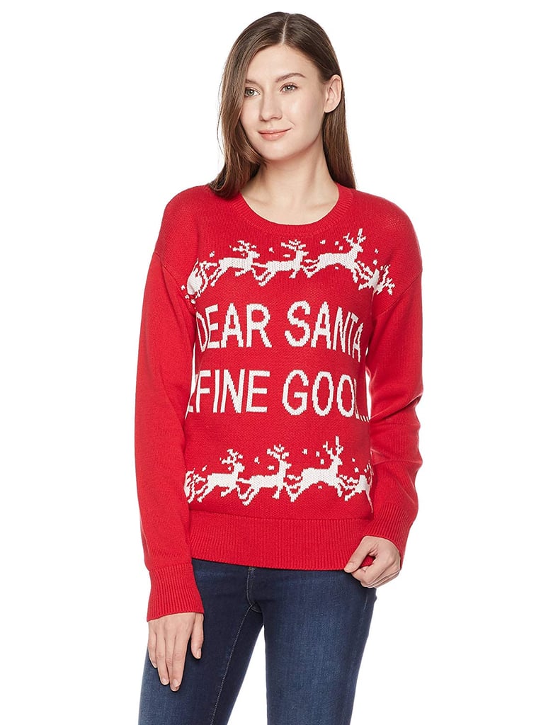 Ugly Fairisle Adult Jacquard Dear Santa Define Good Christmas Sweater ...