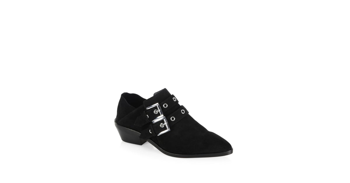 rebecca minkoff buckle booties