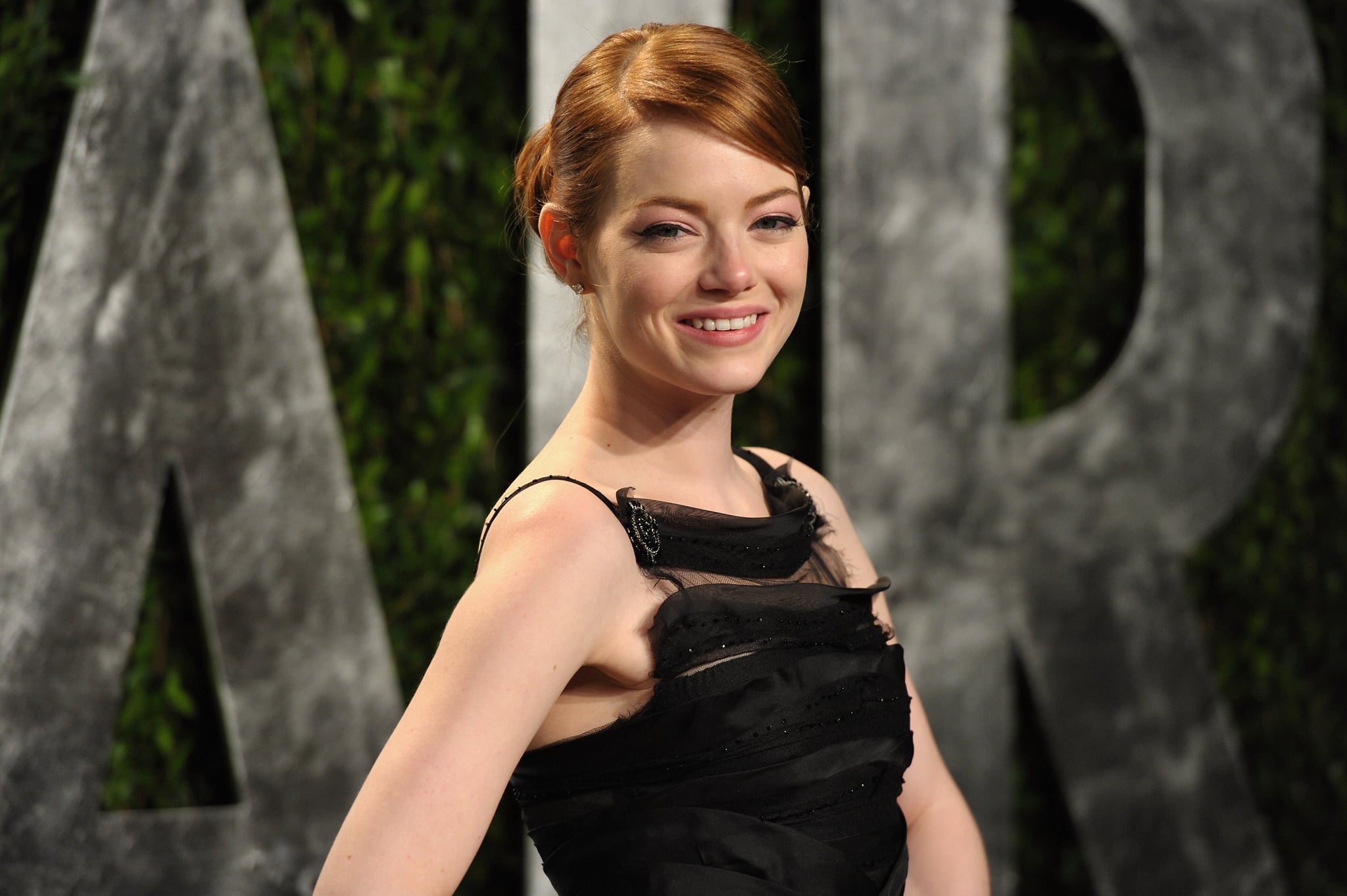 Emma Stone in her second gown of the night.