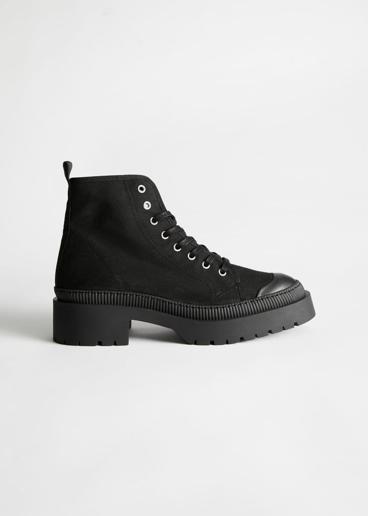 & other stories black lace up boots