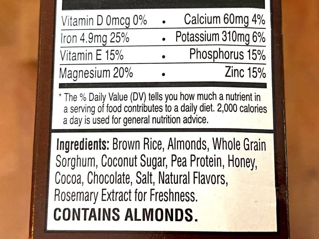 What Are the Ingredients in Chocolate Almond RX Cereal?