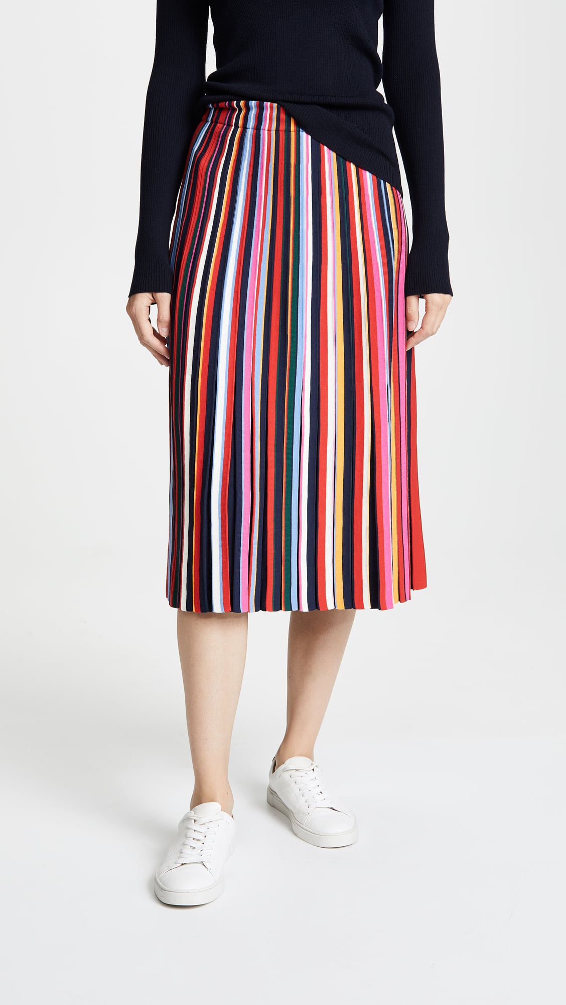 Tory Burch Ellis Skirt | Princess Victoria's Pleated Striped Midi Skirt  Should Be Your Final Summer Buy | POPSUGAR Fashion Photo 29