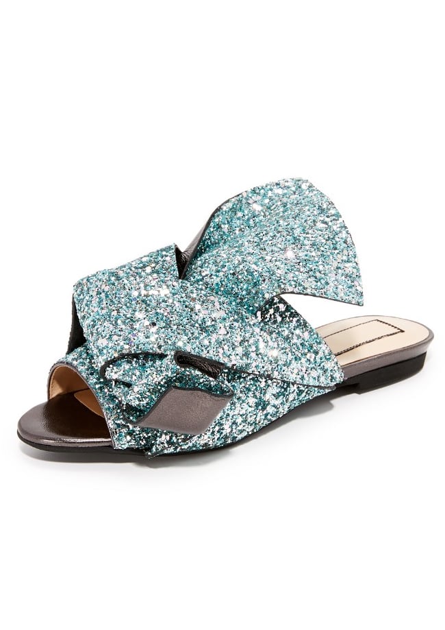 No. 21 Flat Slides With Bow Fall Shoe Trends 2017 POPSUGAR Fashion