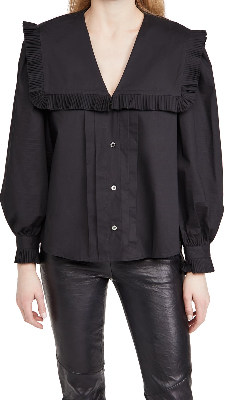 Sea Charlie Cotton Pleated Blouse