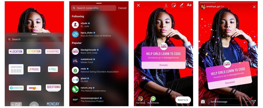 Instagram Introduces Donation Stickers to Stories