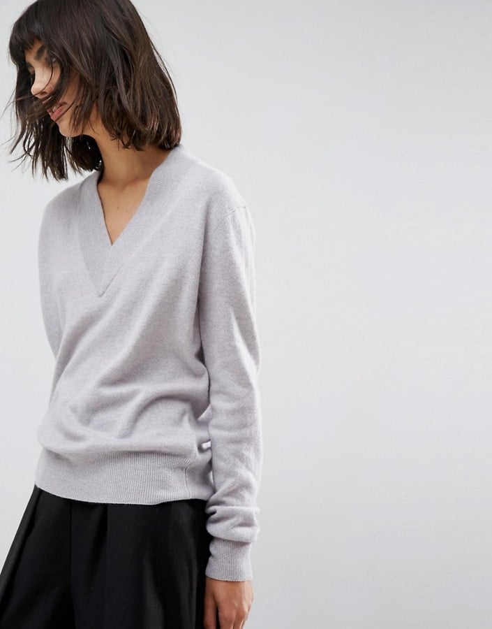 Asos 100% Cashmere V-Neck Jumper