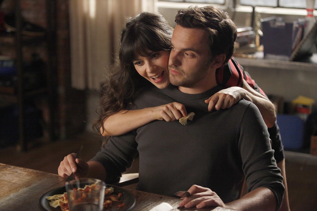 Even when they're "just friends," Nick and Jess manage to get touchy-feely.