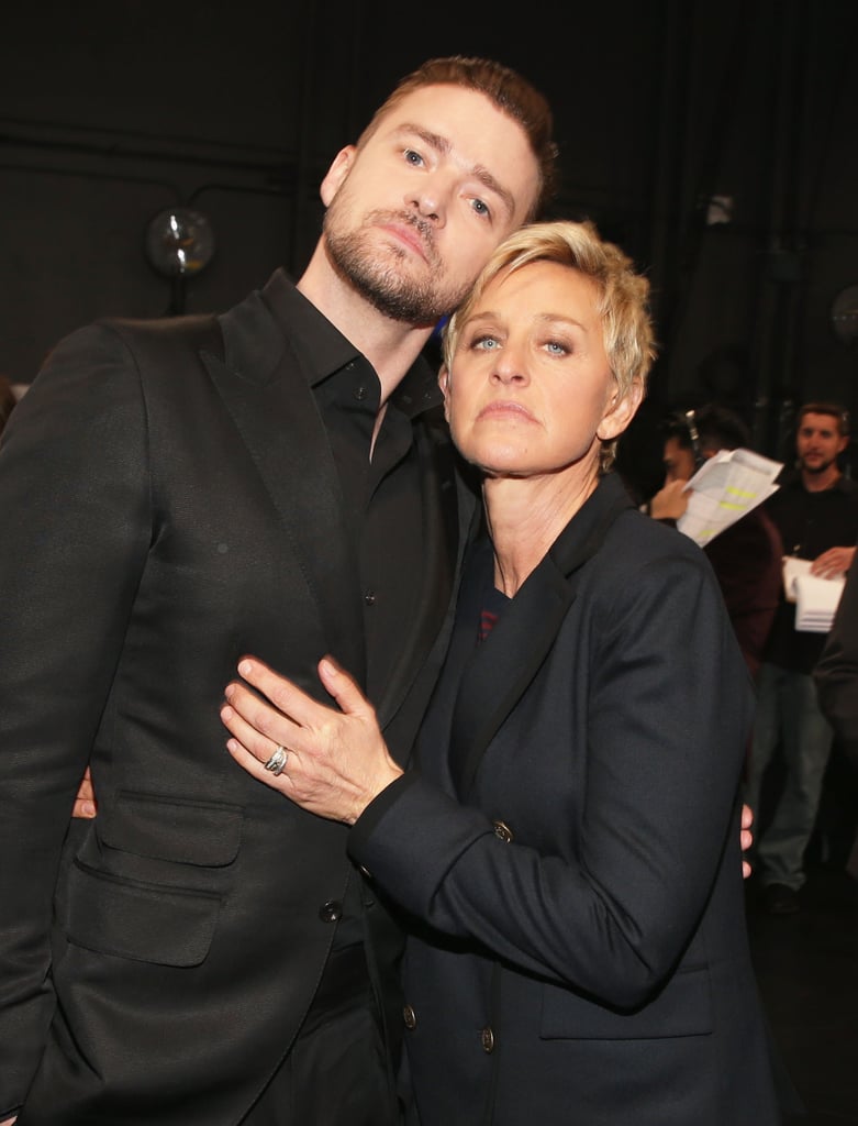 At the 2014 People's Choice Awards, Justin and Ellen linked up for a funny photo.