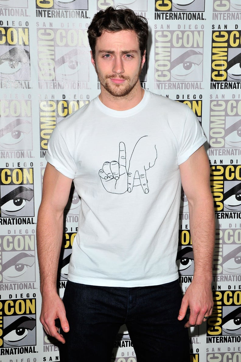 Aaron Taylor-Johnson's sleeves thought the best escape route was back the way they came.