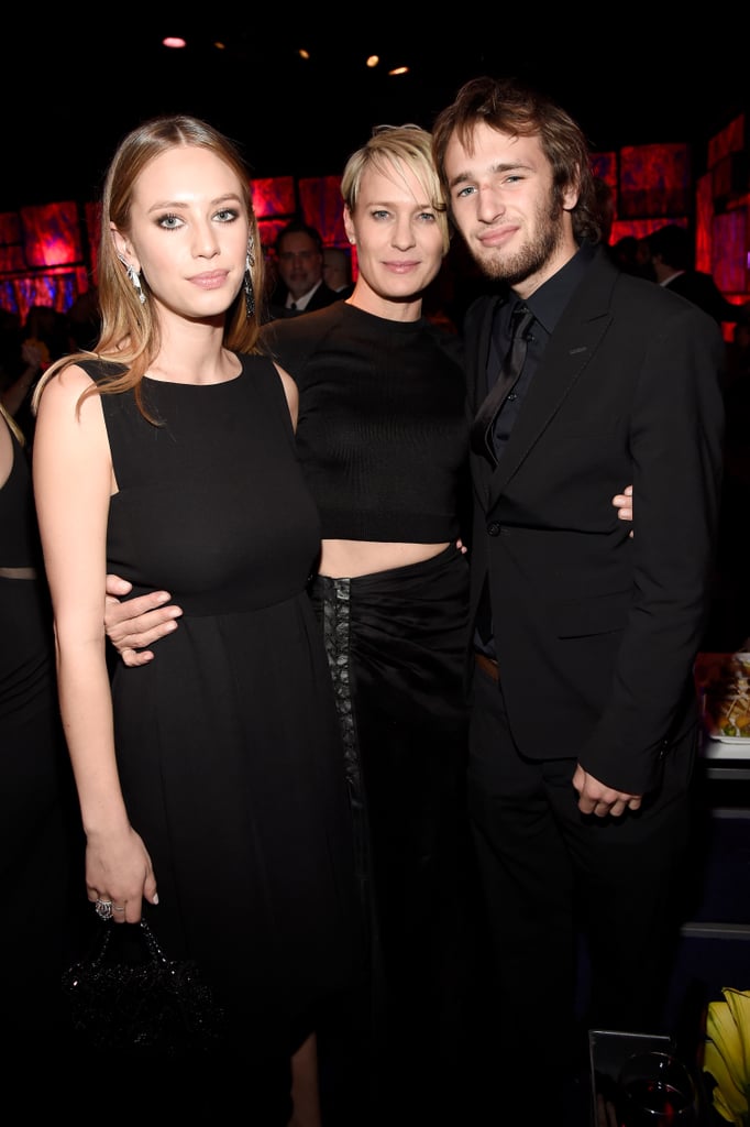 Robin Wright met up with her kids, Dylan and Hopper Penn, at the InStyle and Warner Bros. afterparty.