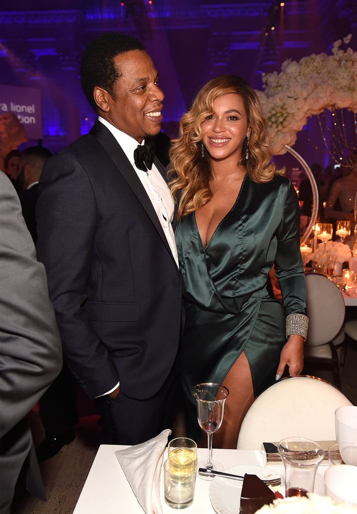 Beyoncé and JAY-Z have been enjoying low-key date nights since welcoming twins in June, but that all changed when they stepped out for Rihanna's star-studded Diamond Ball in NYC on Thursday night. The couple was absolutely beaming as they attended the event which promotes equal access to education for kids. While Jay sported a dark blue suit and black bow tie, the "Formation" singer wowed in a plunging green dress with a high slit. But their adorable couple photos weren't even the best part of the night. The two also posed individually with Rihanna, who had her entire family on-hand for the event. See even more sweet moments from the ball below.

    Related:

            
            
                                    
                            

            After 8 Years of Marriage, Jay Z and Beyoncé Are Still Crazy in Love