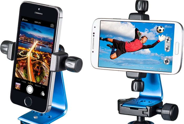 "The MeFOTO SideKick 360 ($49), a smartphone tripod adapter, is solidly built and comes in 12 colors including my favorite, gold. It's great for shooting video, time lapses, or long exposures with your mobile device."
