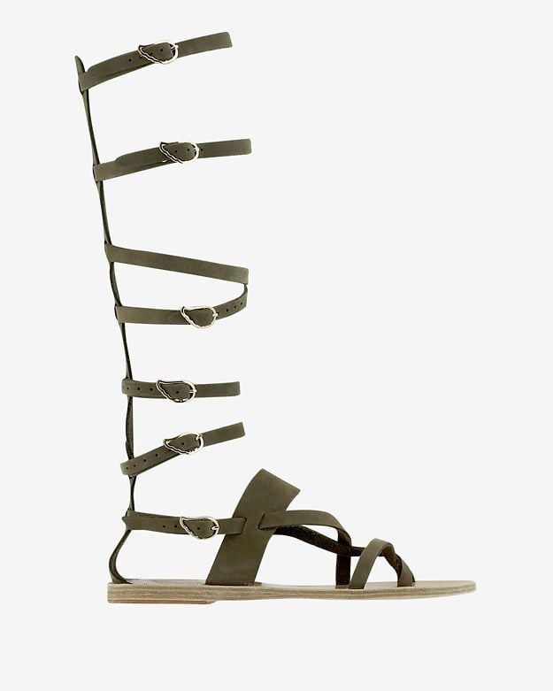 Ancient Greek Knee-High Gladiator Sandal