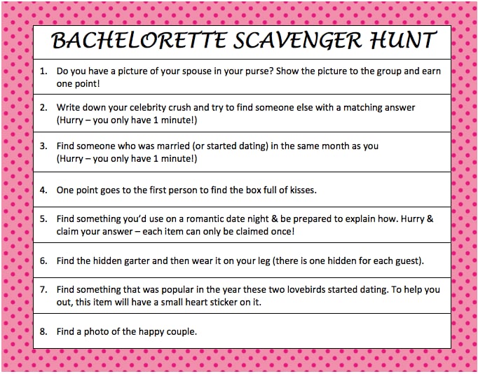 Cute Scavenger Hunt