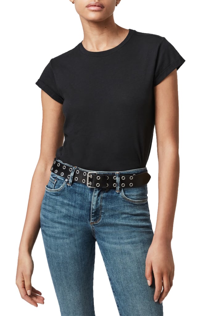 AllSaints Anna Cuff Sleeve Cotton T-Shirt