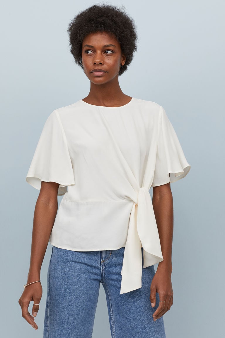 H&M Blouse With Tie Detail